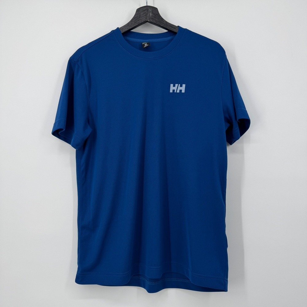 Helly Hansen Mens T Shirt Blue Medium Lightweight Performance Short Sleeve